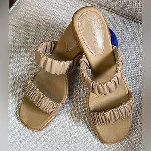Poppy Barley 11.5 Ruched Leather Sandals